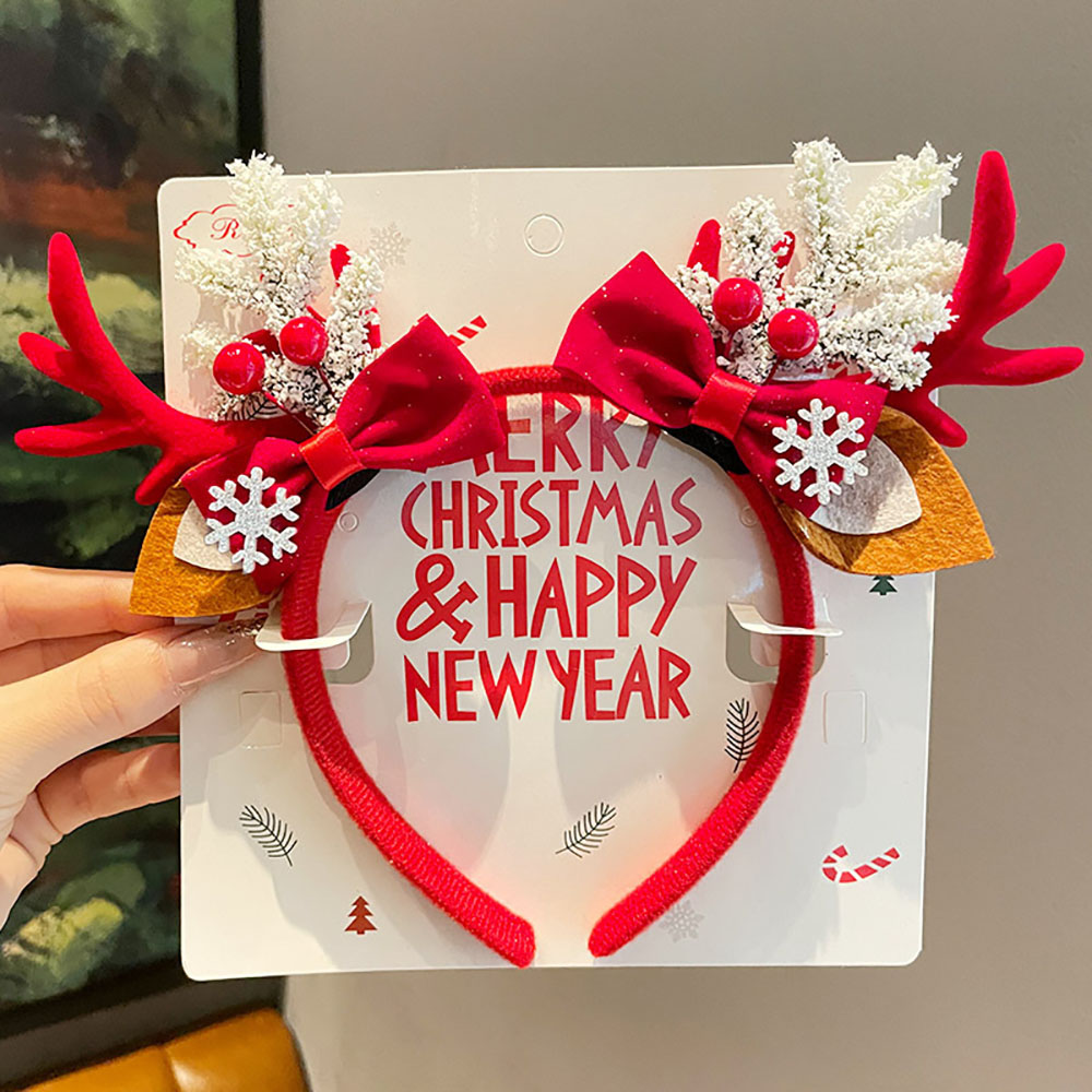 Reindeer Antlers Headband - 귀여운 헤어 액세서리 친환경 순록 뿔