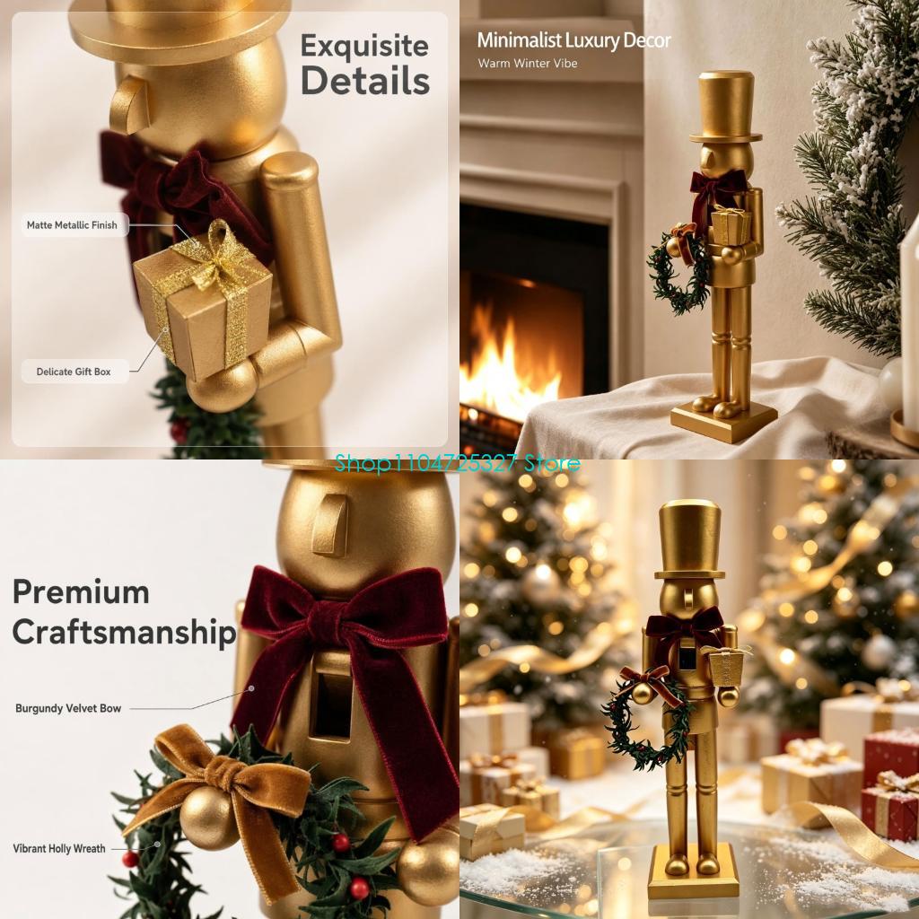 Nutcracker Figurine - D8KF 휴일 탁상 호두까기 인형 무광택