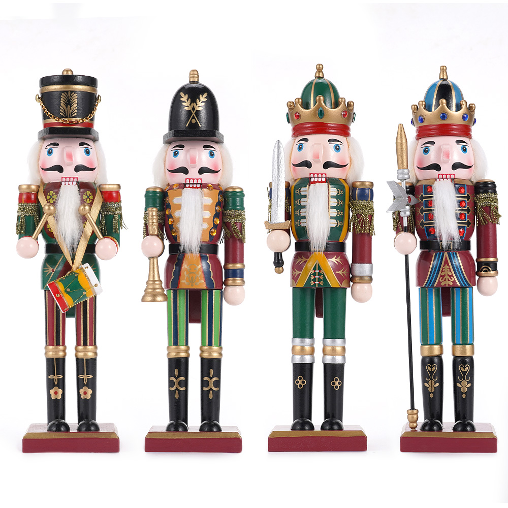 Nutcracker Figurine - 수제 나무 호두까기 인형 장난감, 크리스마스