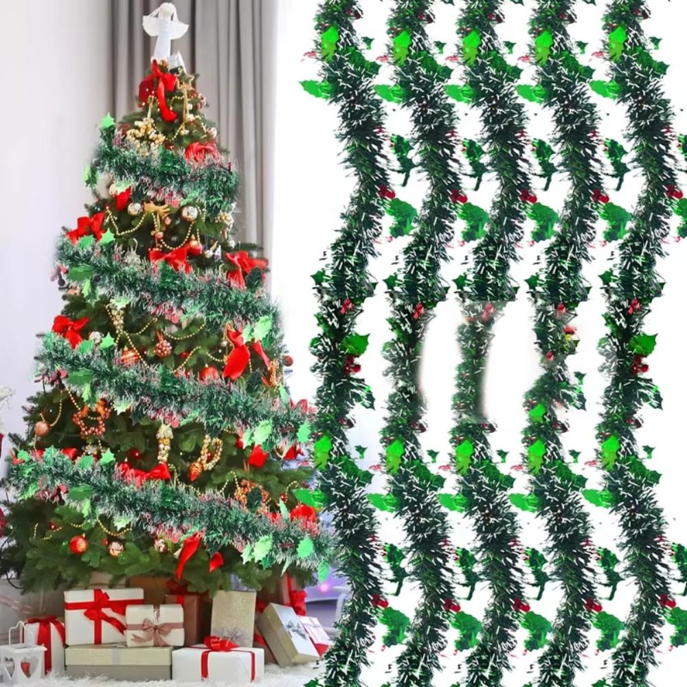 Tinsel Garland Decoration - 2PCS 재사용 가능한 2M 크리스마스 가랜드