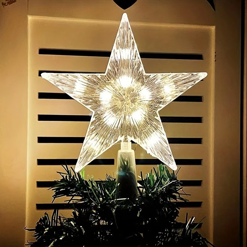 Star Tree Topper - 15cm 크리스마스 장식 빛나는 트리 토퍼