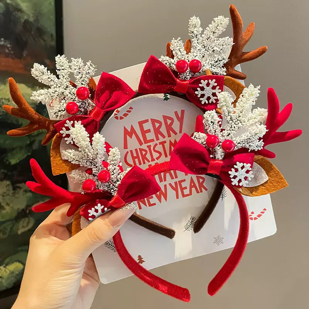 귀여운 헤어 액세서리 친환경 순록 뿔 머리띠 크리스마스 - Reindeer Antlers Headband 리뷰 및 가격