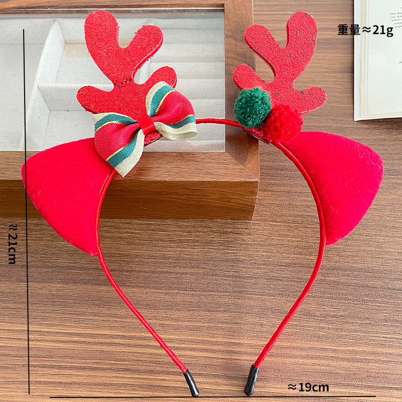 어린이 파티 사진 소품용 헤어밴드 플러시 루돌프 뿔 크 - Reindeer Antlers Headband 리뷰 및 가격