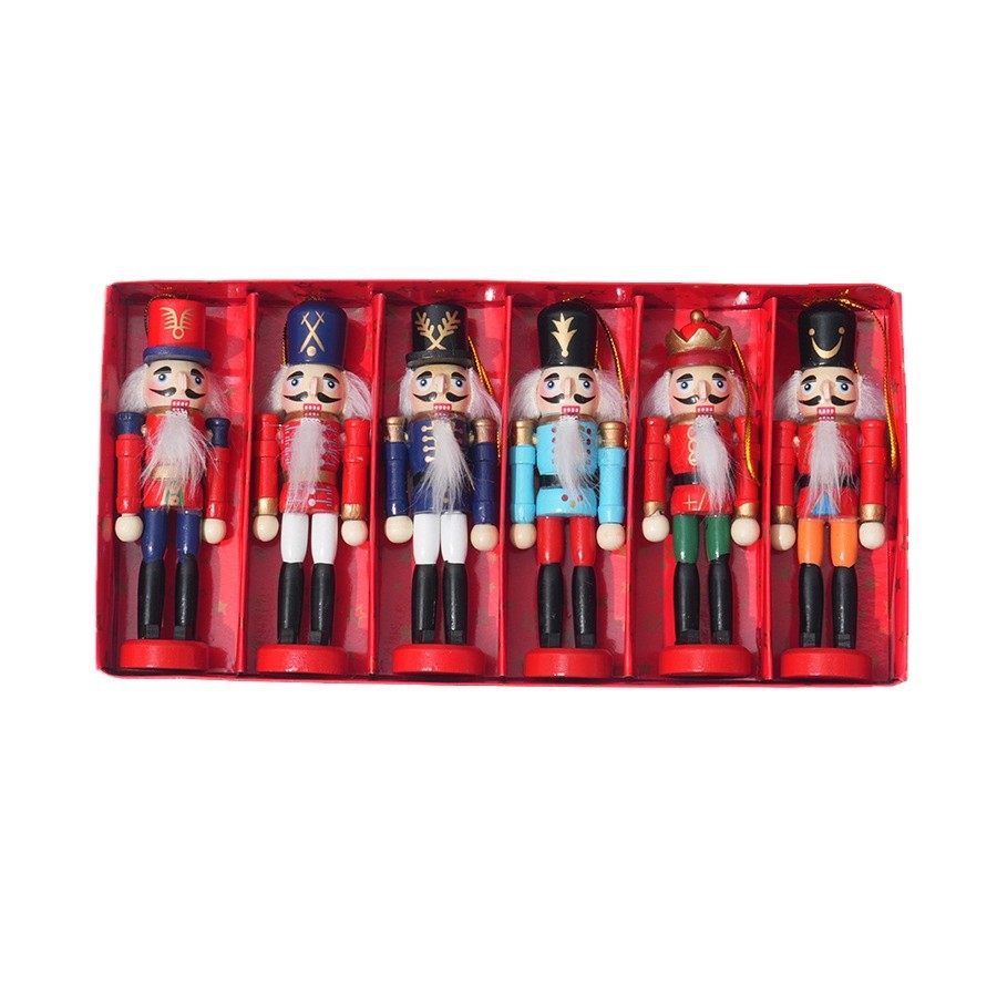 6pcs 크리스마스 호두까기 인형 나무 군인 펜던트 나 - Nutcracker Figurine 리뷰 및 가격