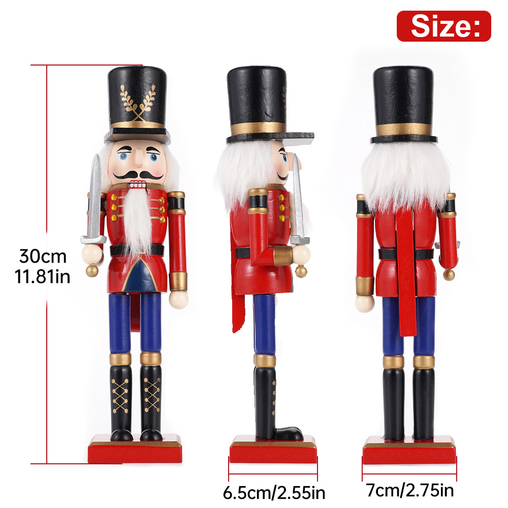 30cm 나무 호두까기 인형 장식 군인 Figureme - Nutcracker Figurine 리뷰 및 가격