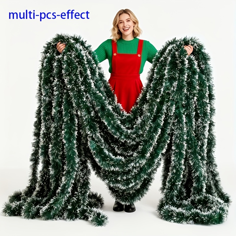 6/14M 크리스마스 반짝이 가랜드, 실내 및 실외 천 - Tinsel Garland Decoration 리뷰 및 가격