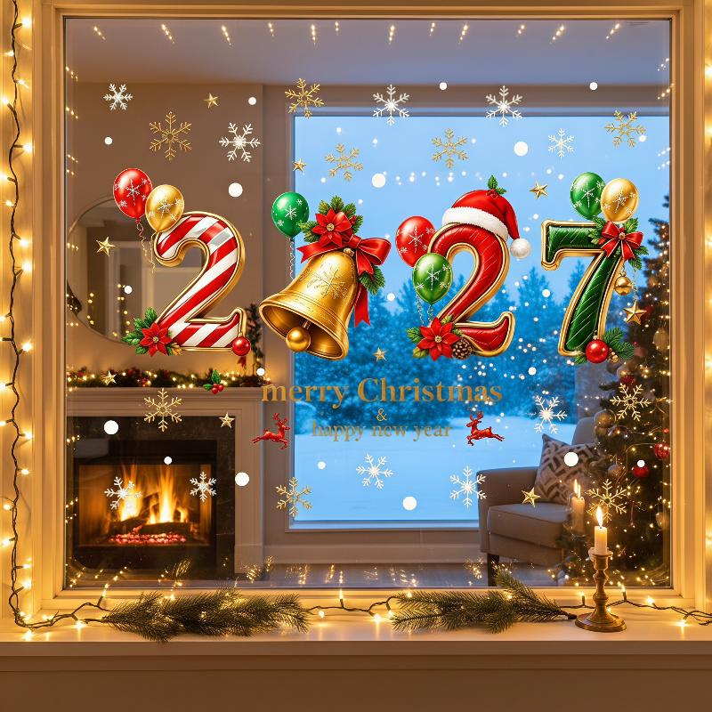 2027년 새해 크리스마스 정전기 창문 스티커 진저브레 - Snowflake Window Decal 리뷰 및 가격