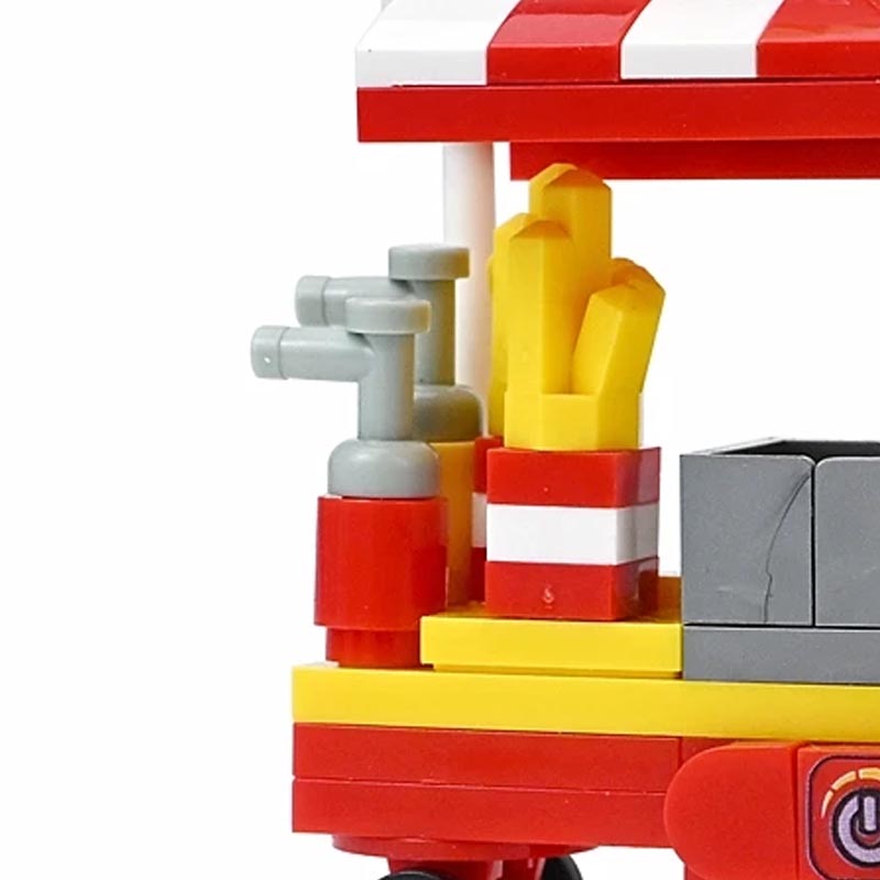 미니 패스트푸드 트럭 모델(어닝 포함) DIY 도시 거 - Lego Set City 리뷰 및 가격