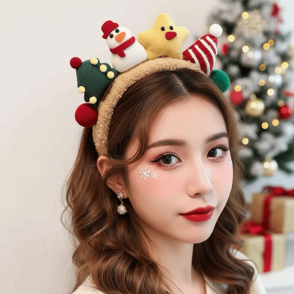 플러시 질감의 크리스마스 헤어밴드, 생동감 있는 색상, - Reindeer Antlers Headband 리뷰 및 가격