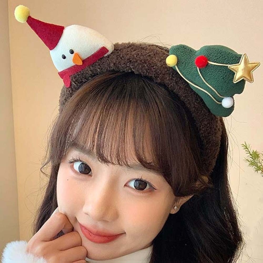 플러시 질감의 크리스마스 헤어밴드, 생동감 있는 색상, - Reindeer Antlers Headband 리뷰 및 가격