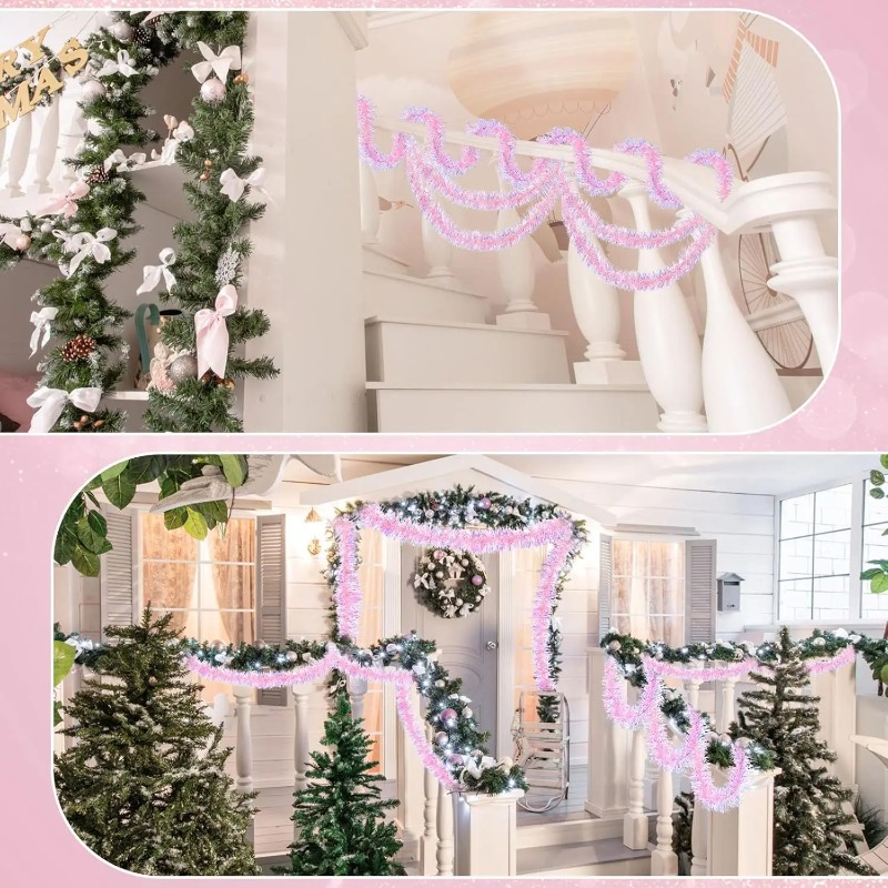 1-10개 2M 크리스마스 틴셀 가랜드 골드 레인보우  - Tinsel Garland Decoration 리뷰 및 가격