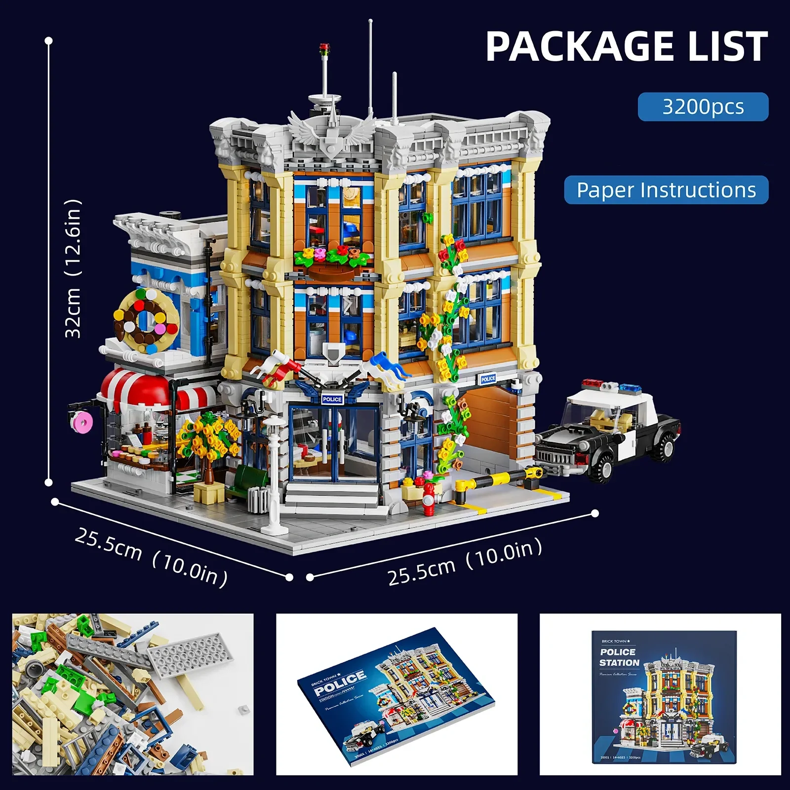6피규어 모듈식 건물 블록이 있는 마을 경찰서, 도시  - Lego Set City 리뷰 및 가격