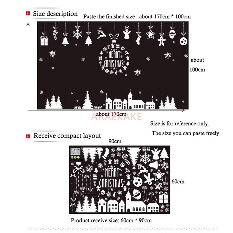 1PCS 크리스마스 마을 유리창 흰색 벽 스티커 크리스 - Snowflake Window Decal 리뷰 및 가격
